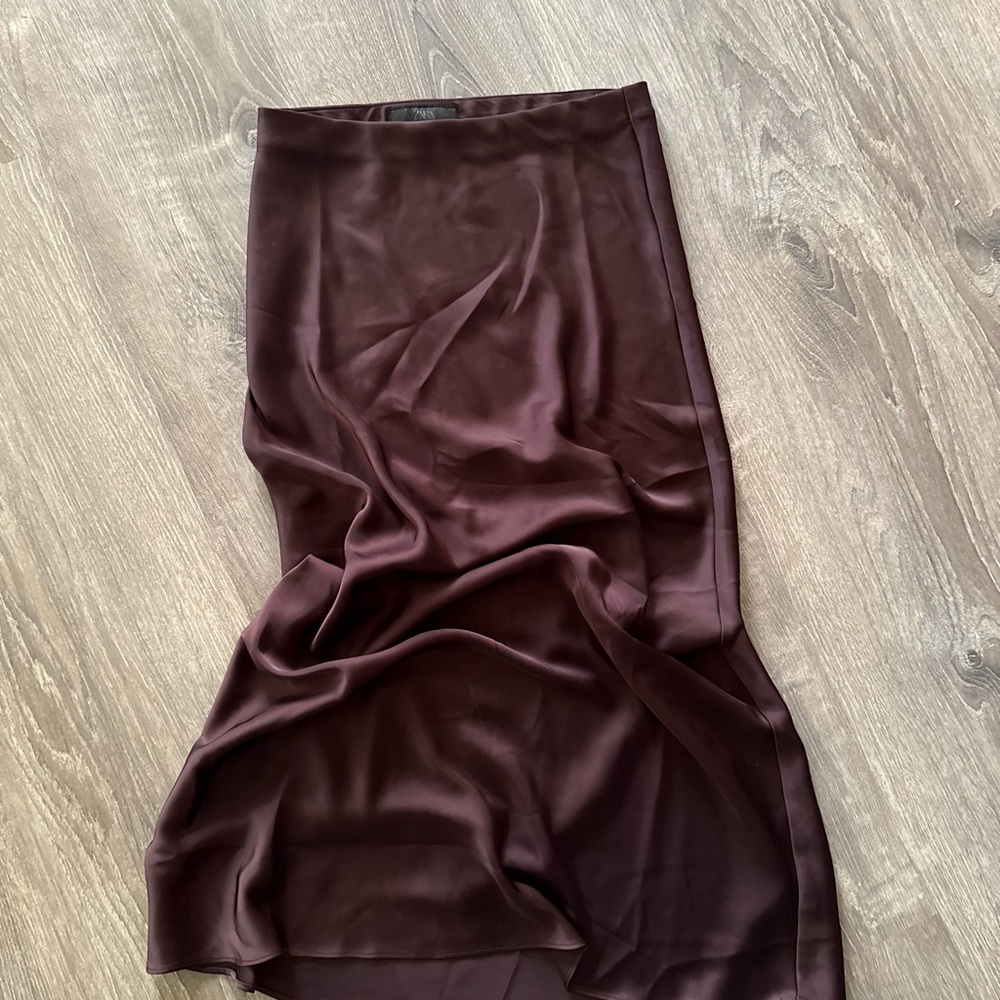 Zara Deep Brown Maxi Skirt